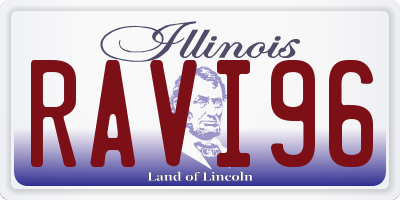 IL license plate RAVI96