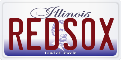 IL license plate REDSOX