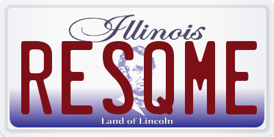 IL license plate RESQME