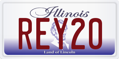 IL license plate REY20