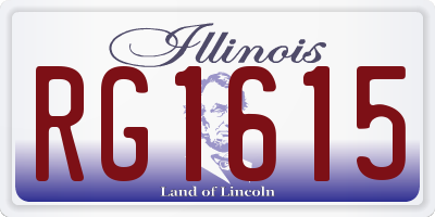 IL license plate RG1615