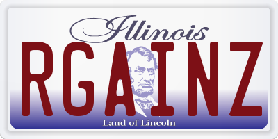 IL license plate RGAINZ