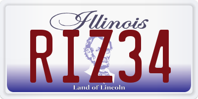 IL license plate RIZ34