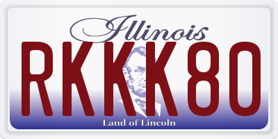 IL license plate RKKK80