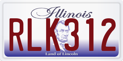 IL license plate RLK312