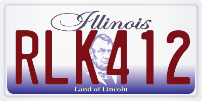 IL license plate RLK412