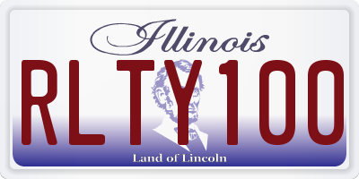 IL license plate RLTY100