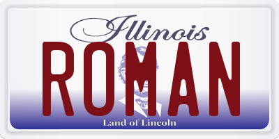 IL license plate ROMAN