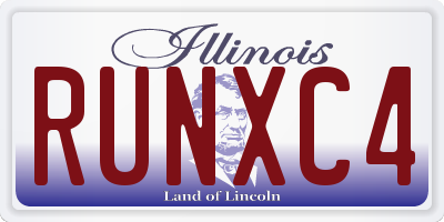 IL license plate RUNXC4