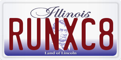 IL license plate RUNXC8