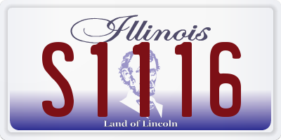 IL license plate S1116