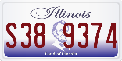 IL license plate S389374