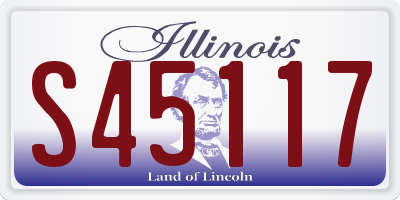 IL license plate S45117