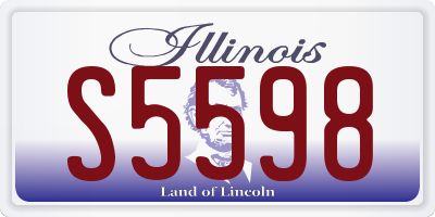 IL license plate S5598