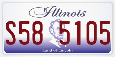 IL license plate S585105