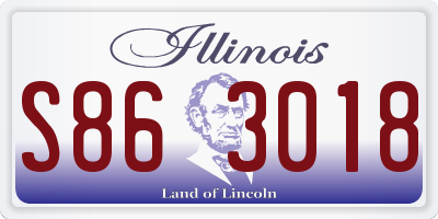 IL license plate S863018