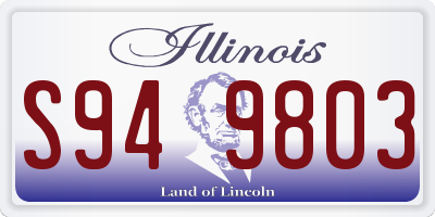 IL license plate S949803