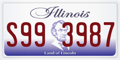 IL license plate S993987