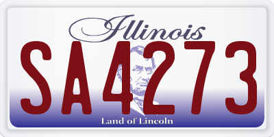 IL license plate SA4273