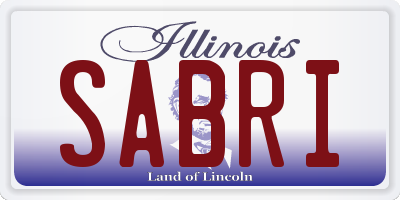 IL license plate SABRI