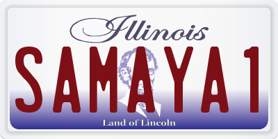 IL license plate SAMAYA1