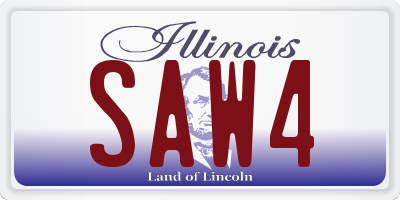 IL license plate SAW4