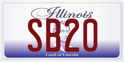 IL license plate SB20