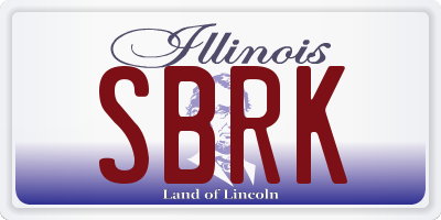 IL license plate SBRK