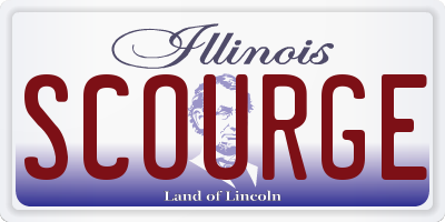 IL license plate SCOURGE