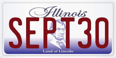 IL license plate SEPT30