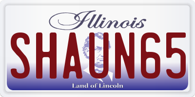 IL license plate SHAUN65