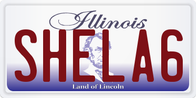 IL license plate SHELA6