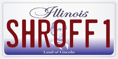 IL license plate SHROFF1