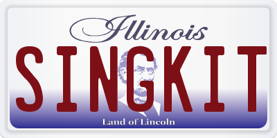 IL license plate SINGKIT