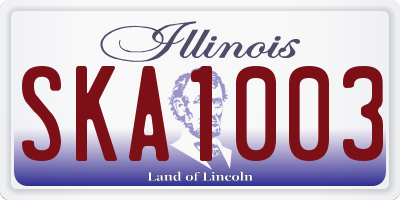 IL license plate SKA1003