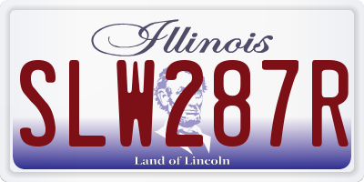 IL license plate SLW287R