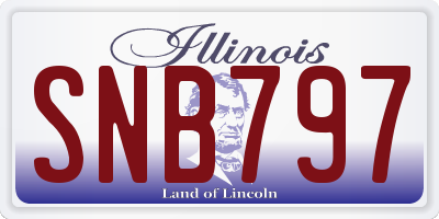 IL license plate SNB797