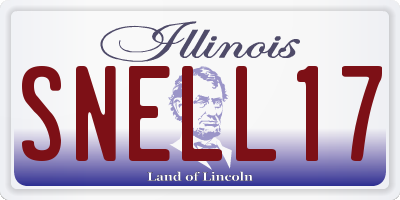 IL license plate SNELL17