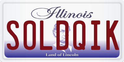 IL license plate SOLDQIK