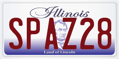 IL license plate SPAZ28