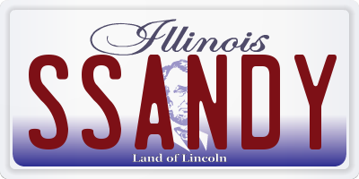 IL license plate SSANDY