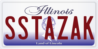 IL license plate SSTAZAK