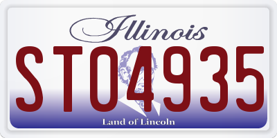 IL license plate ST04935