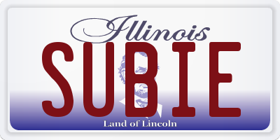 IL license plate SUBIE