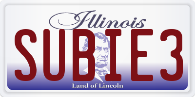 IL license plate SUBIE3