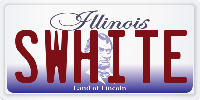 IL license plate SWHITE