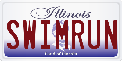 IL license plate SWIMRUN