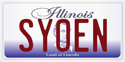 IL license plate SYOEN