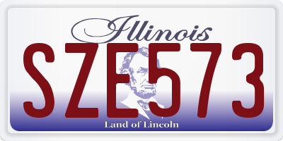 IL license plate SZE573