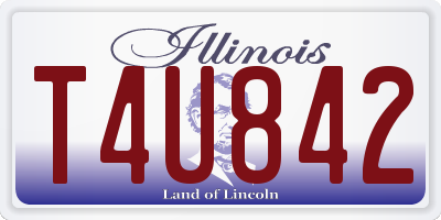 IL license plate T4U842